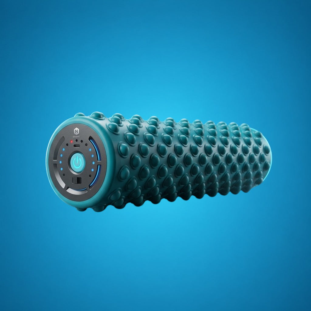 RecoActive Foam Roller Pro electric vibration foam roller for deep tissue muscle recovery.