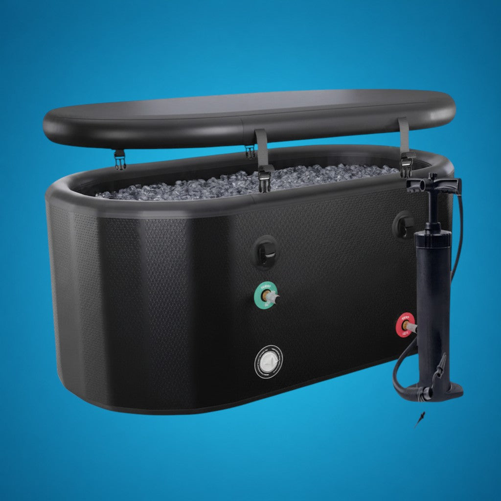 Commercial ice bath with chiller pump and ice