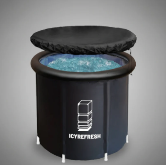 Portable foldable ice bath with 5-layer insulation for cold therapy