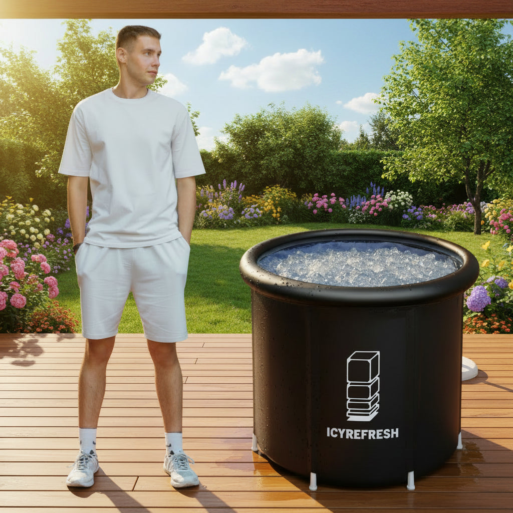 Large-size portable ice bath tub for full-body cold plunge