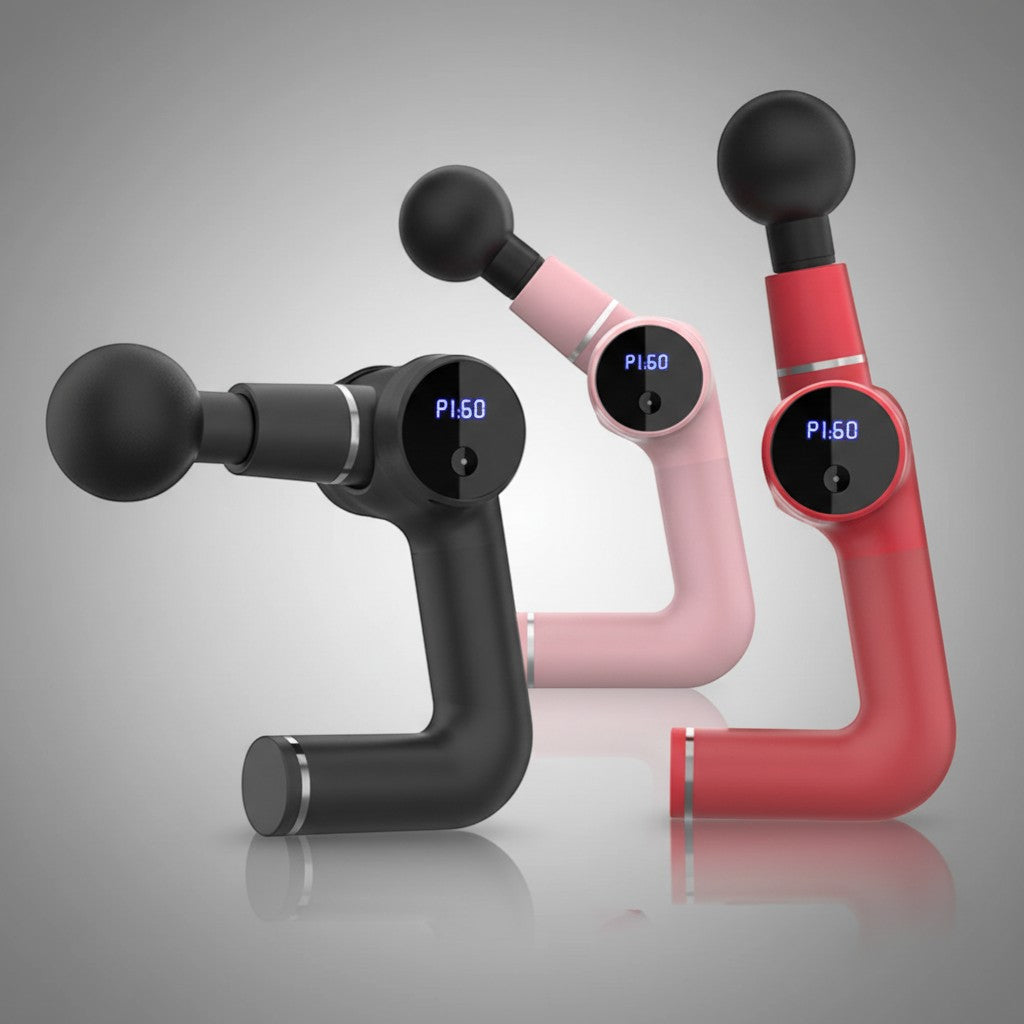 Mini massage gun available in three color options
